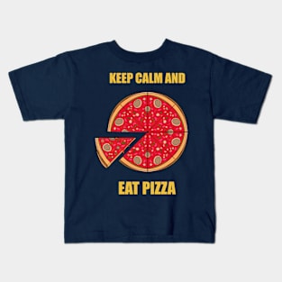 Keep Calm and Eat Pizza Kids T-Shirt